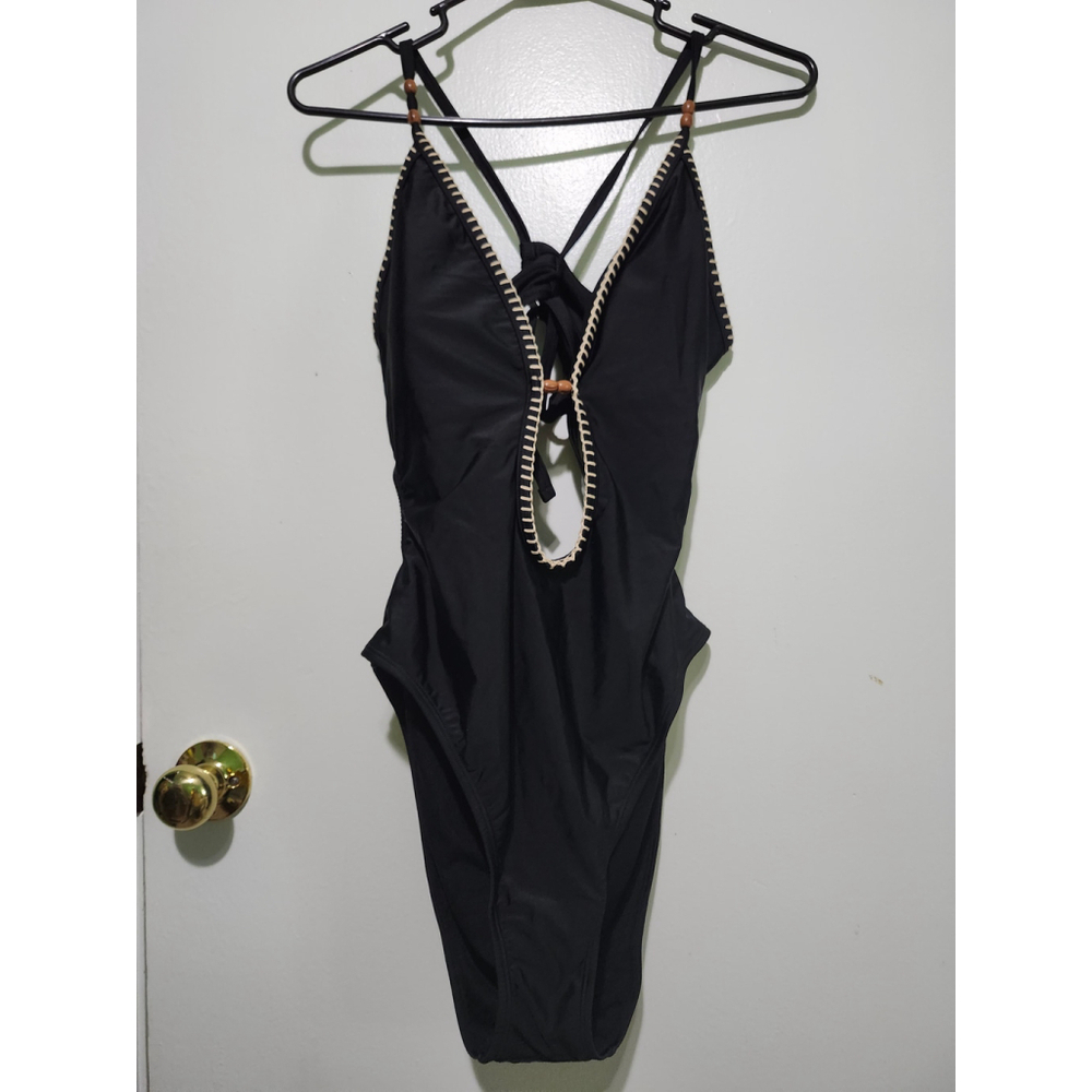 Women's Shade & Shore Swimsuit Size L Black